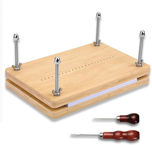 Book Binding Kits Wooden Book Press 11.8x7.56 inch Large Bookbinding Press Portable Binding Press for Binding Machine Bookbinding Supplies for DIY Bookbinding Easy Assemble