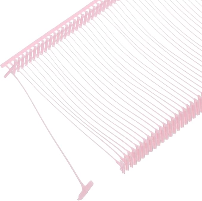 MECCANIXITY Standard Tagging Fasteners,Plastic Regular,Standard Label Gun Price Tagging Barbs for Garment Price Tag Label Tagging Barbs 50mm/2 Inch,Pack of 1000 Pink