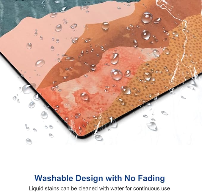 Mouse Pad, Colorful Abstract Mountain Mouse Pads, Square Washable Cloth Personalized Mouse Mat with Design, Gaming Office Home Non-Slip Rubber Base Computer Mousepad