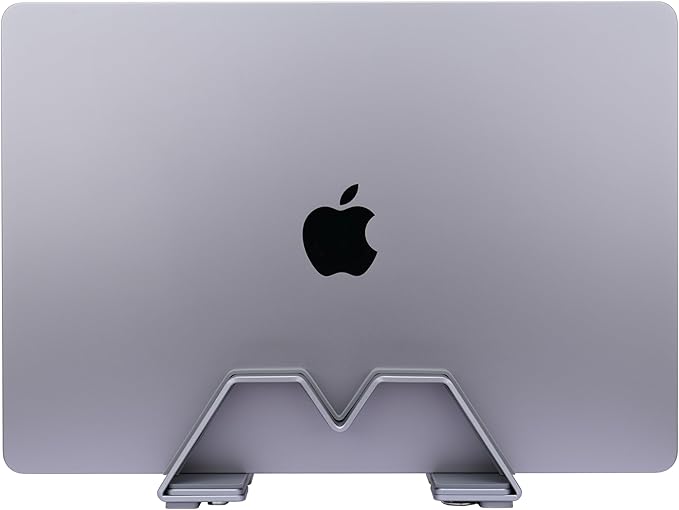 Adjustable Vertical Laptop Stand - Aluminum, Universal Fit for All Laptops (10-30mm Thickness) - Fashion Design, Adjustable Width, Anti-Slip & Scratch-Resistant, Patented Design