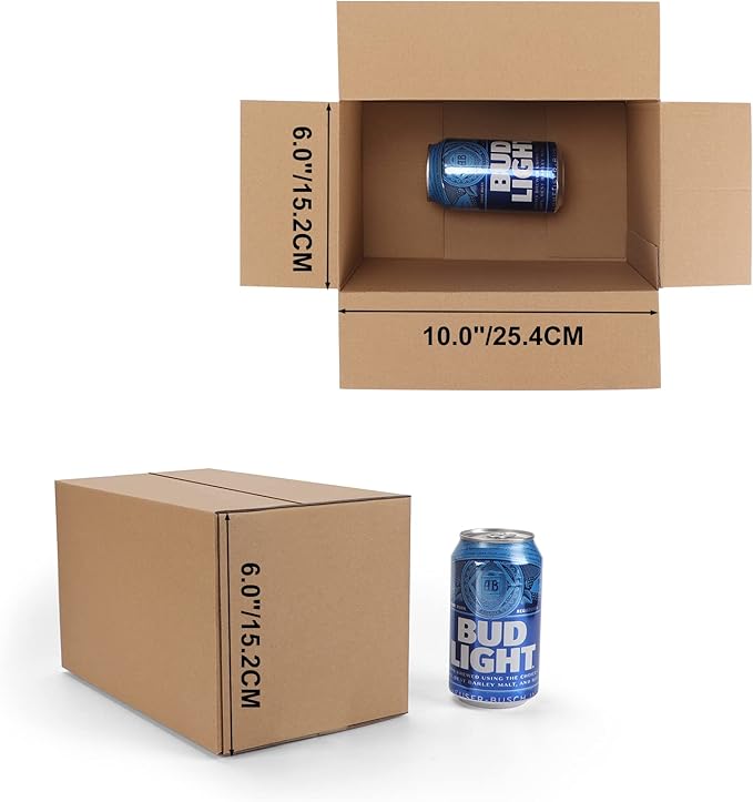 CRUGLA 40 Packs 10x6x6 Shipping Boxes Corrugated Cardboard Boxes Shipping Box Bulk for Business Packing Boxes