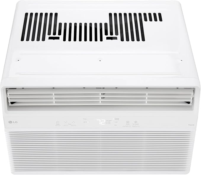 LG LW8024RSM, White 8,000 Smart Air Conditioner with Dehumidifier, 115V, Medium Rooms up to 350 Sq. Ft, Window Unit AC with Remote Control, 3 Speeds, Auto-Restart, 24-Hour Timer, 8000 BTU