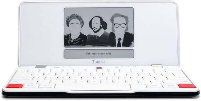 Freewrite Traveler | Lightweight and Portable Typewriter with E Ink Digital Screen for Distraction-Free Drafting | Word Processor with Wifi Cloud Sync and Long Battery Life for Writers on the Move