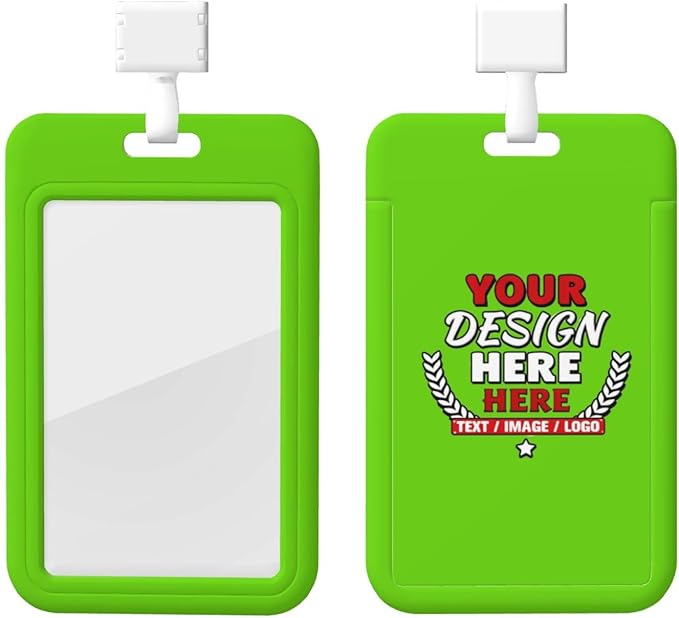 Custom Id Badge Holder Customizable Personalized Id Card with Photo Logo for Employee Work Office Staff Name Tag