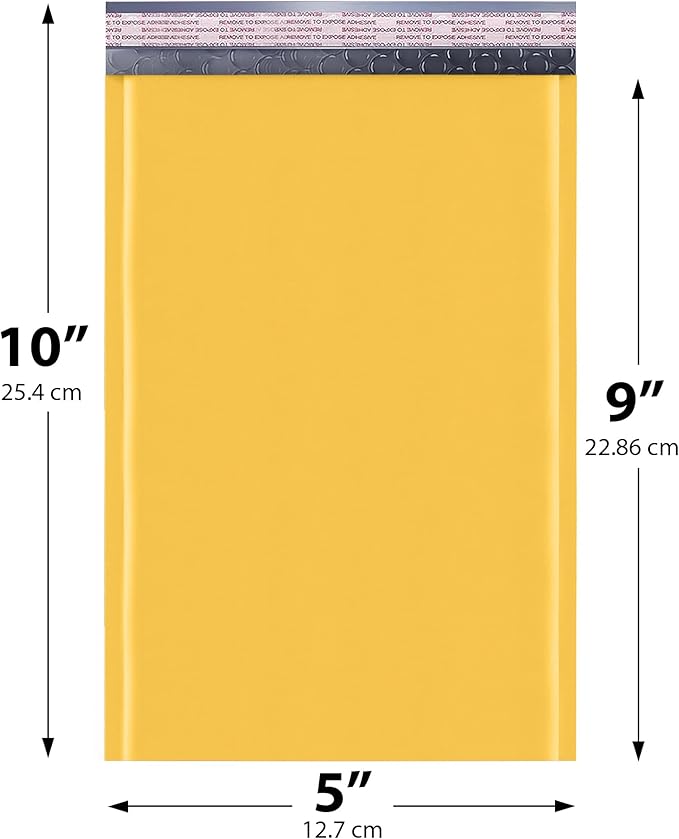 Small Kraft Bubble Mailers 5x10 inch #00 | Self Seal Padded Envelopes | Cushioned Bubble Mailer | Usable Size 5x9 | Lightweight mailing Shipping Bags For Package | 500 Pack Bulk | Made In USA