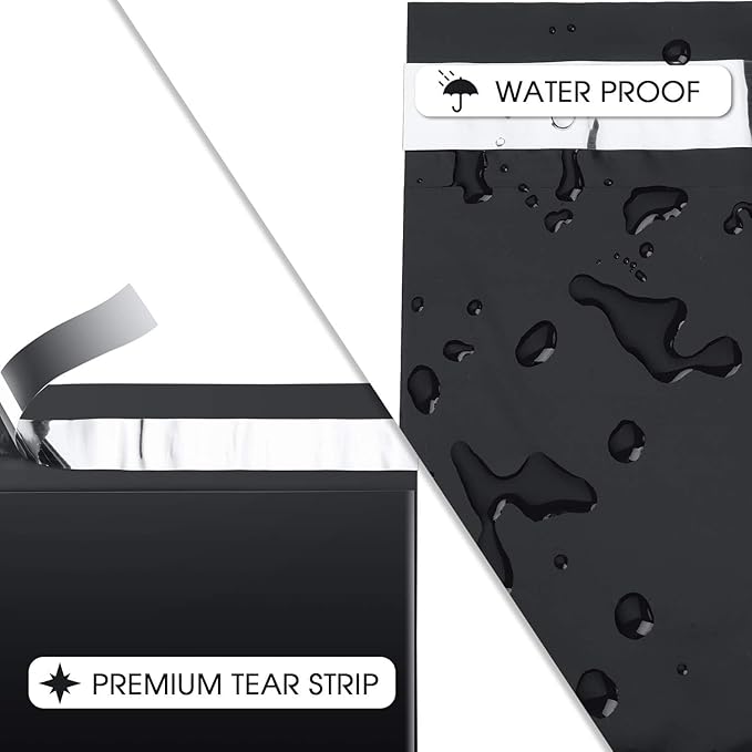 Metronic Large Poly Mailers 19x24 1000PCS Black, Bulk Shipping Bags Envelopes Mailers with Self Adhesive Waterproof and Tear-Proof Postal Bags for Small Business Shipping Mailing