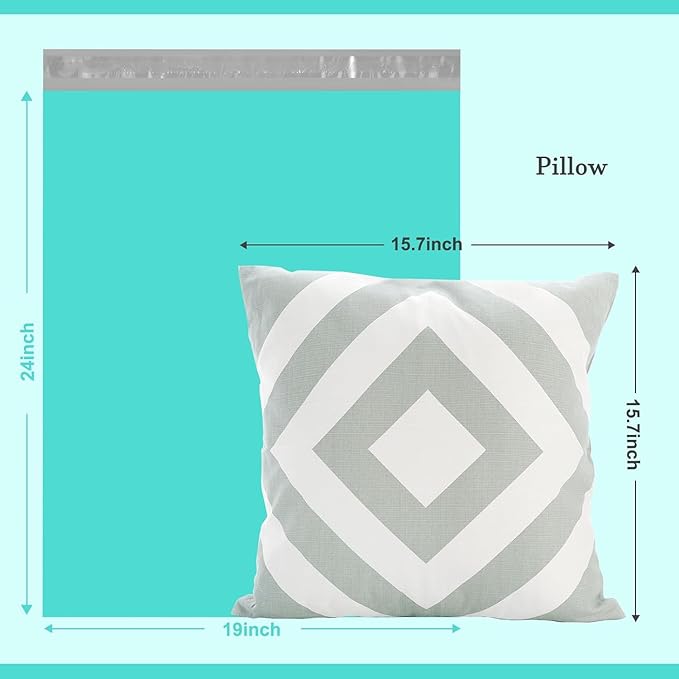 Metronic Poly Mailers 19X24 500Pack, Strong Adhesive Shipping Envelopes for Clothing, Waterproof Shipping Bags for Small Businesses, Flexible Mailers Poly Bags Packages Bags Teal