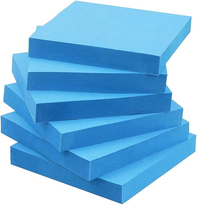 Early Buy Sticky Notes 3x3 Self-Stick Notes Blue Color 6 Pads, 100 Sheets/Pad