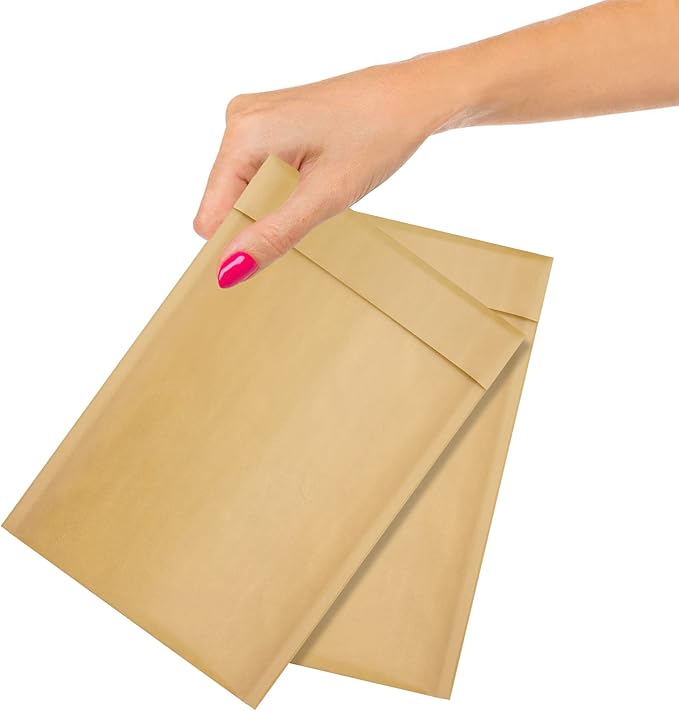 ABC PACK & SUPPLY Brown Kraft Bubble Mailer Envelopes, 4 x 7 Inches. 50 Pack Mail Padded Envelopes Self Seal. Kraft Bubble Mailers. Tear-Resistant Mailing Envelope Padded. Sturdy Paper Mailer