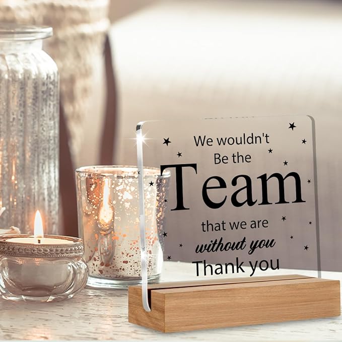 Boss Gifts for Women Men, Boss Day Gift, Employee Appreciation Gifts, Gift for Manager Leader Coworker, Thank You Decor Office Desk Signs Plaque