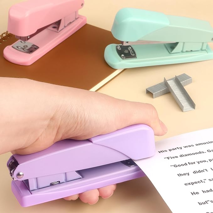 Tamaki Stapler, Office Stapler, Staplers for Desk(Purple)