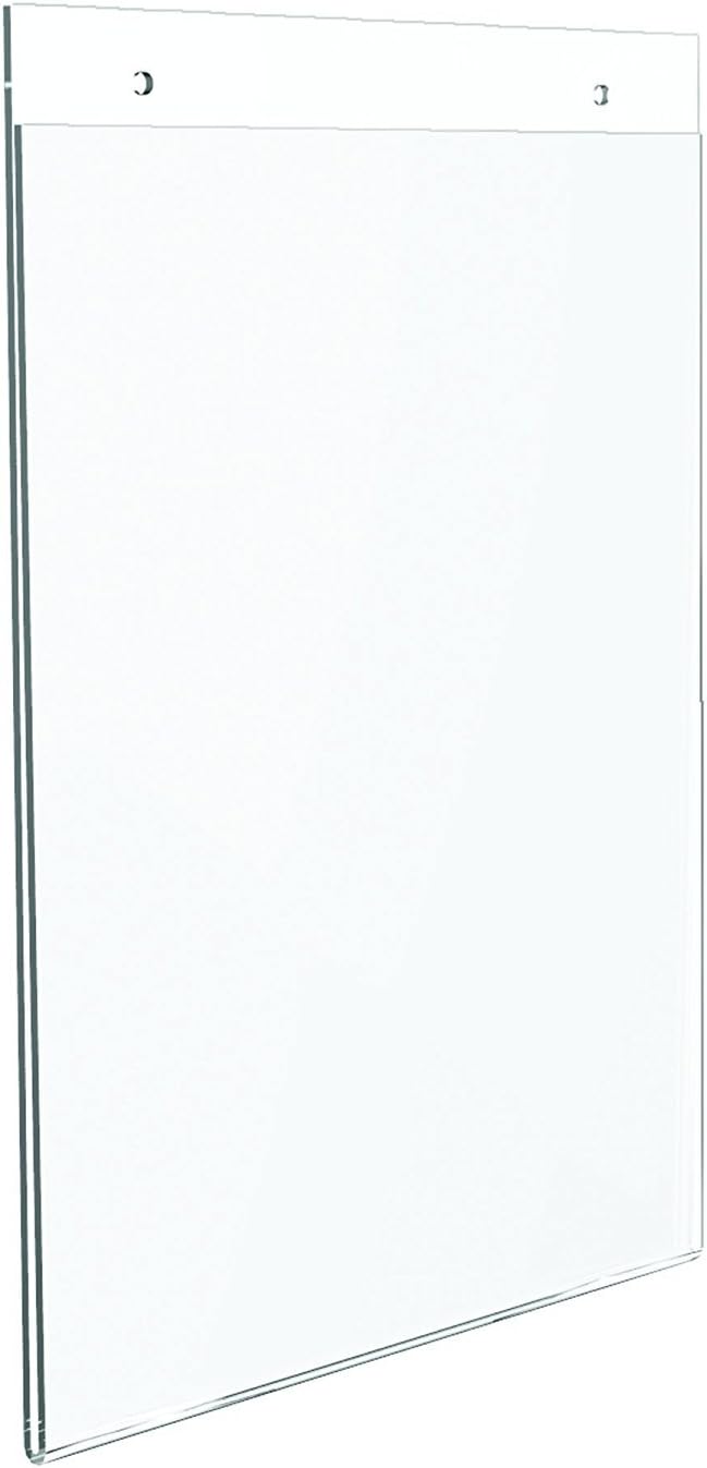 Dazzling Displays 10-Pack Acrylic 8.5 x 11 Wall Mount Sign Holders