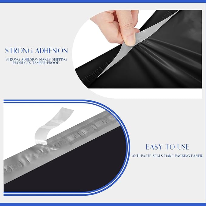 Metronic Poly Mailers 24×36 250 Pcs Black, Extra Large Shipping Bags for Clothes,Self Seal Shipping Envelopes for Small Business,Waterproof Mailers Poly Bags for Shipping,Packaging Mailing Bags Bulk