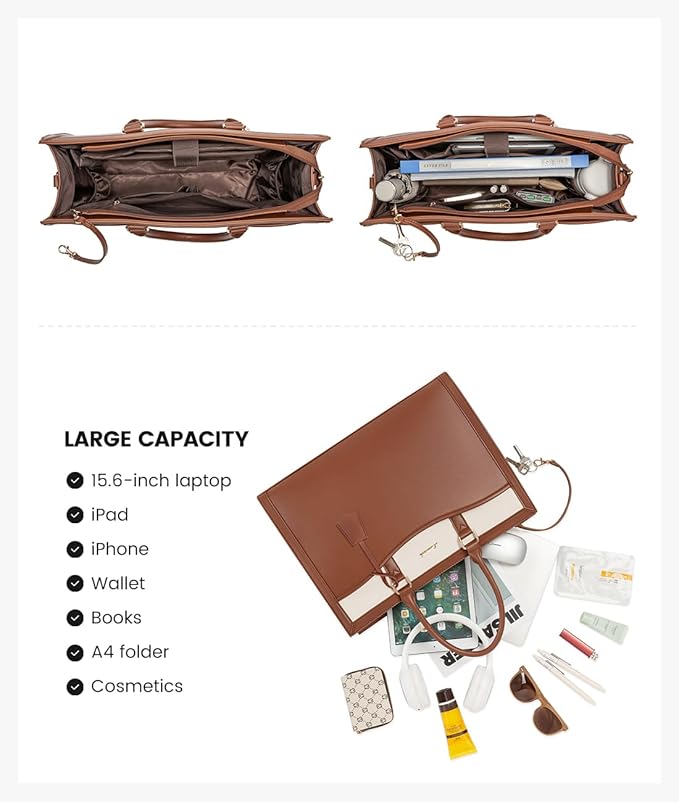 LOVEVOOK Laptop Tote Bag for Women, Office Work Bag Briefcase fit for 15.6 inch Laptop, Large Capacity Teacher Bag Handbag
