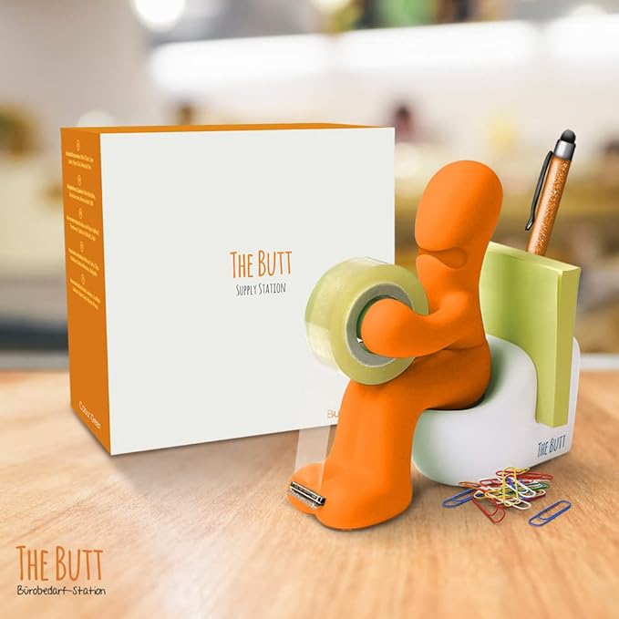 The Butt Tape Dispenser – Funny Gifts for Men – Weird Stuff, Desk Accessories for Men - Novelty, Fun Office Supplies Gag Gifts for Men - Teacher Gifts Boss Gifts for Men - Going Away Gift for Coworker