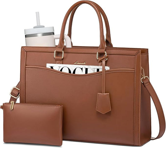 LOVEVOOK Laptop Tote Bag for Women, Office Work Bag Briefcase fit for 15.6 inch Laptop, Large Capacity Teacher Bag Handbag