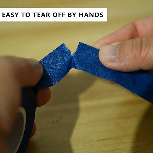 SWRT 2 Inch x 55 Yards x 12 Rolls (660 Total Yards) Premium Blue Painters Tape - Masking Tape, Paint Tape, Multi-Surface Blue Tape for Painting, No Residue, Easy Removal, Decorating, Trim, Crafts