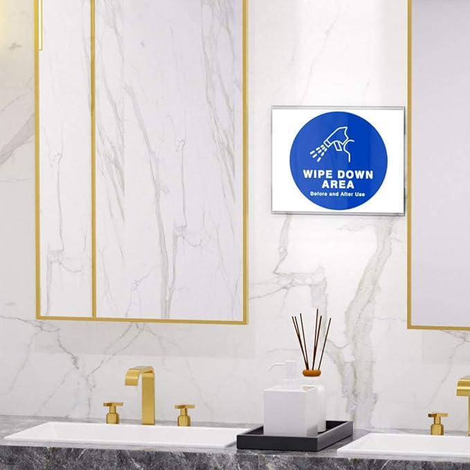 NIUBEE Acrylic Sign Holder 14x11 Inches Horizontal, Clear Plastic Wall Mount Sign Holder Poster Paper Holder with Double Sided Adhesive Tape for Office, Home, Store, Restaurant-No Drilling(6 Pack)