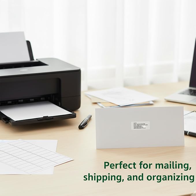 Printable Address Labels,1" x 2-5/8" Stickers for Printer,3000 Blank Label,Personalized Mailing,Return Address,Envelope,Name Tag for School,Office,Shipping & Home Use