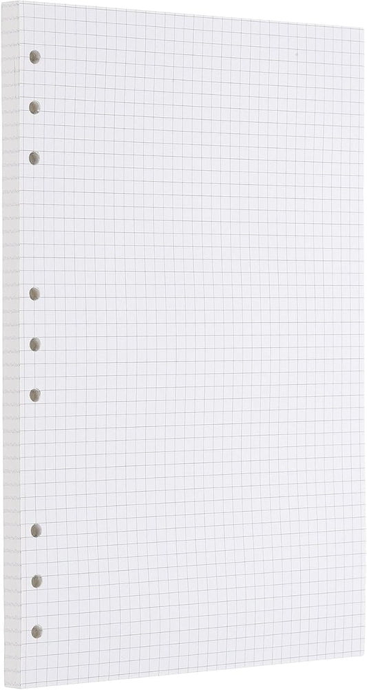 PATIKIL Grid Refill Paper 9-Ring Binder Loose Leaf Planner Filler Paper Planner Inserts, 80 Sheets/160 Pages, Lined