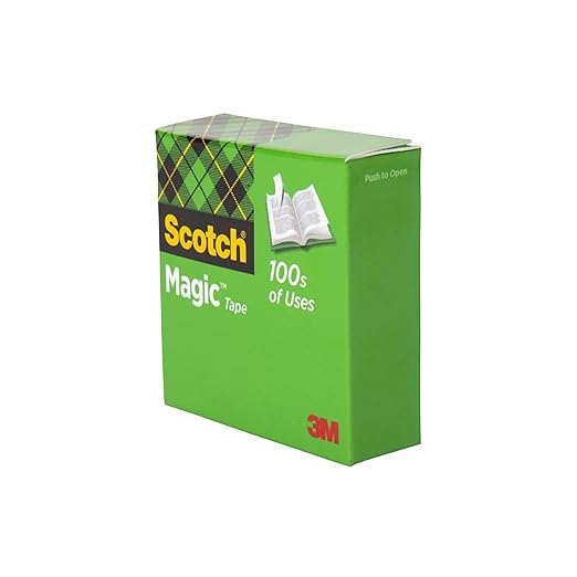 Scotch Magic Tape, Invisible, Repair Christmas Cards and Use as Holiday Gift Wrap Supplies for Christmas, 6 Tape Rolls