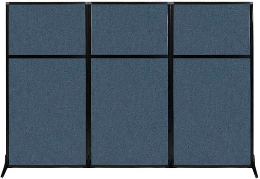 Versare Workstation Partition | Portable Wall Divider | Modern Office Cubicle | Free Standing Privacy Screen | Flexible Work Space | 99" x 70" Caribbean Fabric Panels