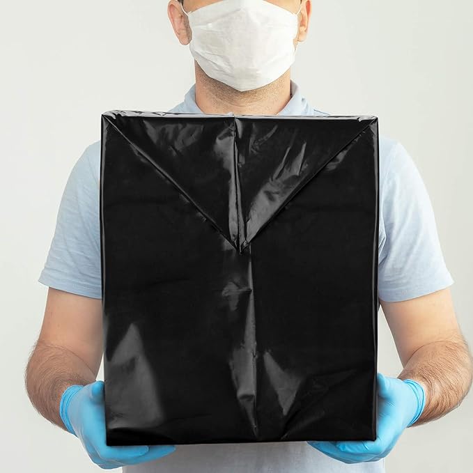 Metronic Large Poly Mailers 19x24 50PCS, Shipping Bags Envelopes Mailers with Self Adhesive Waterproof and Tear-Proof Postal Bags, Black