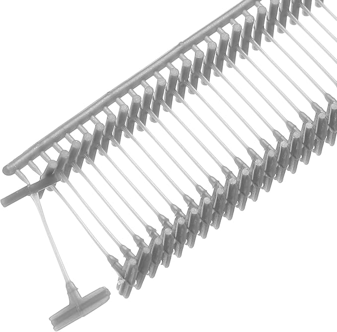 MECCANIXITY Standard Tagging Fasteners,Plastic Regular,Standard Label Gun Price Tagging Barbs for Garment Price Tag Label Tagging Barbs 12mm/0.5 Inch,Pack of 1000 Gray