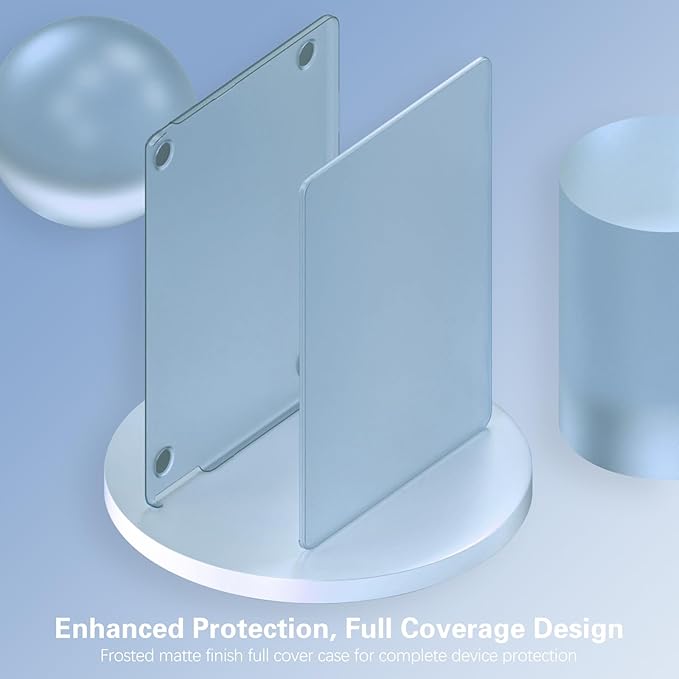 KEROM SkyBlue Case for MacBook Air 13 inch 2025-2022 M4 M3 M2 A3240 A3113 A2681, MacBook Air M4 13 inch Case, Frosted Matte Plastic Hard Shell & Keyboard Cover for Mac Air 13.6 inch, Sky Blue Clear