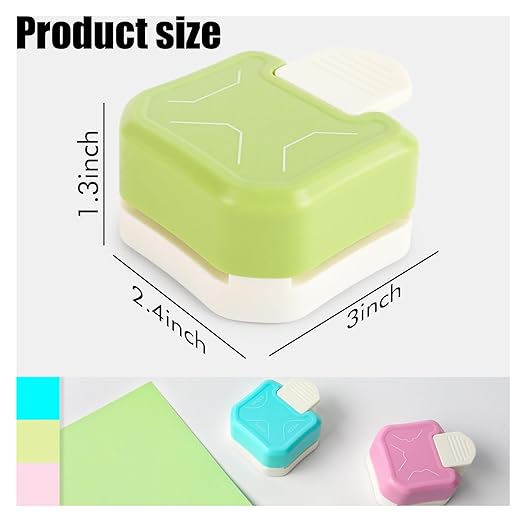 LOVEINUSA 3PCS 3-in-1 Punch Set (Rounder + Beauty Shape + Chamfer Edges), 3 Way Cutter for Scrapbooking, Photocards & DIY Paper Crafts, Works Great with Laminate, Precision Professional Cutting