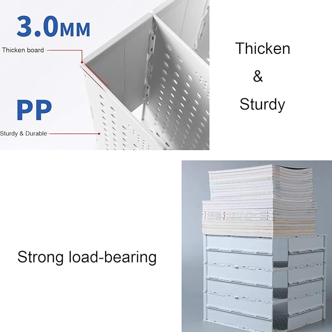 Lemical Magazine Holder 4 Vertical Compartments Collapsible Magazine File Holder Space Saving Rack Home Kitchen Desk Organizer No Need Assemble Gray