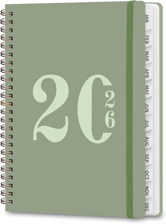 2026 Planner, Weekly and Monthly Calendar Agenda Book, Jan 2026 - Dec 2026, Hardcover Planning Academic Planner for Office School Supplies and Desk Accessories - A5 (6.3'' x 8.5'')