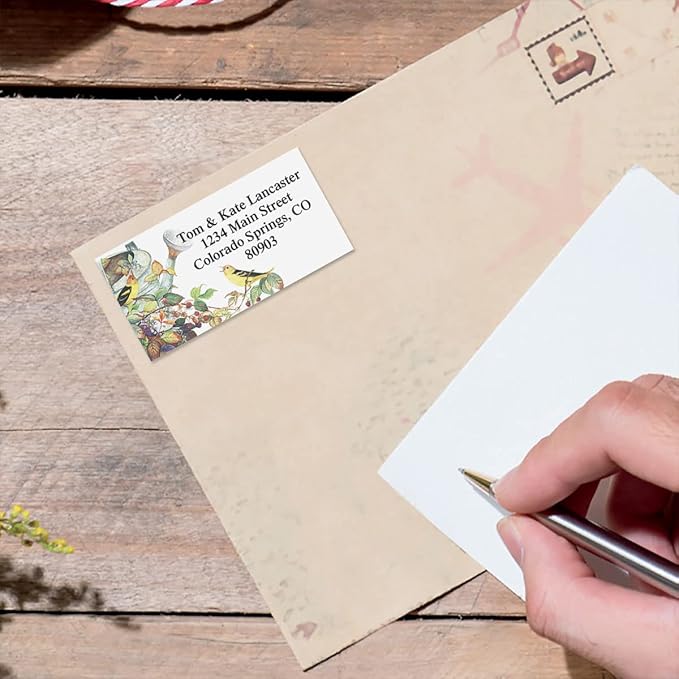 Colorful Images Songbirds Return Address Mailing Labels, Personalize with Name & Addresses, Set of 144 Self Adhesive, Easy Peel Flat Label Sheets, 1 ⅛ x 2 ¼”, 6 Designs