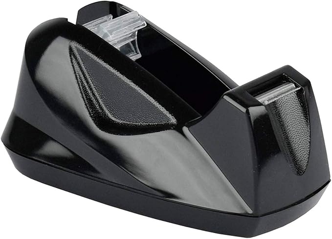 Acrimet Premium Desktop Tape Dispenser, Plastic, Non-Skid Base (Heavy Duty) (Black Color)