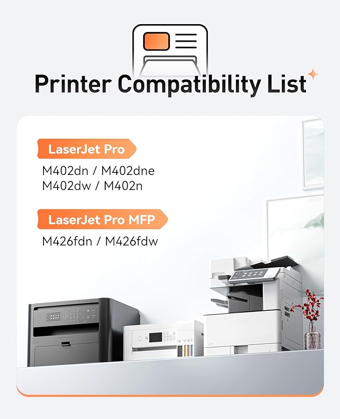 26A Black Toner Cartridge 2-Pack with Chip Replacement for HP 26A CF226A 26X CF226X Compatible with HP Laserjet Pro MFP M426fdn M426fdw M426dw M402dn M402dne M402dw M402n M402 M426 Series Printer Ink