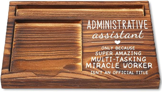 Administrative Assistant Sticky Note Holder, Administrative Assistant Gifts, Administrative Assistant Appreciation Thank You Gifts for Women Coworkers, Self-Stick Note Pad Holders YB359