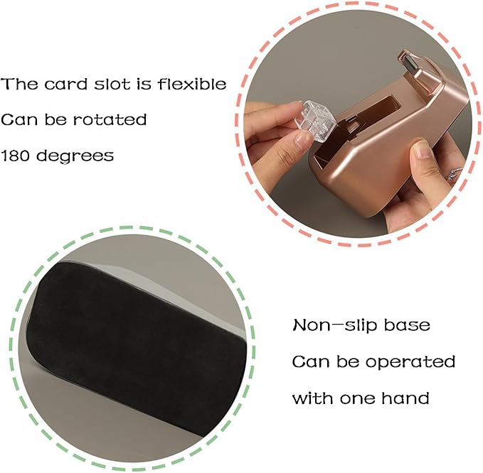 Basics Desktop Tape Dispenser, Office Desk Tape Dispenser, Heavy Duty Desk Accessories Office Tape Dispensers, Weighted Non-Skid Base,Ideal for Home, Office, School, or Business (Gold)