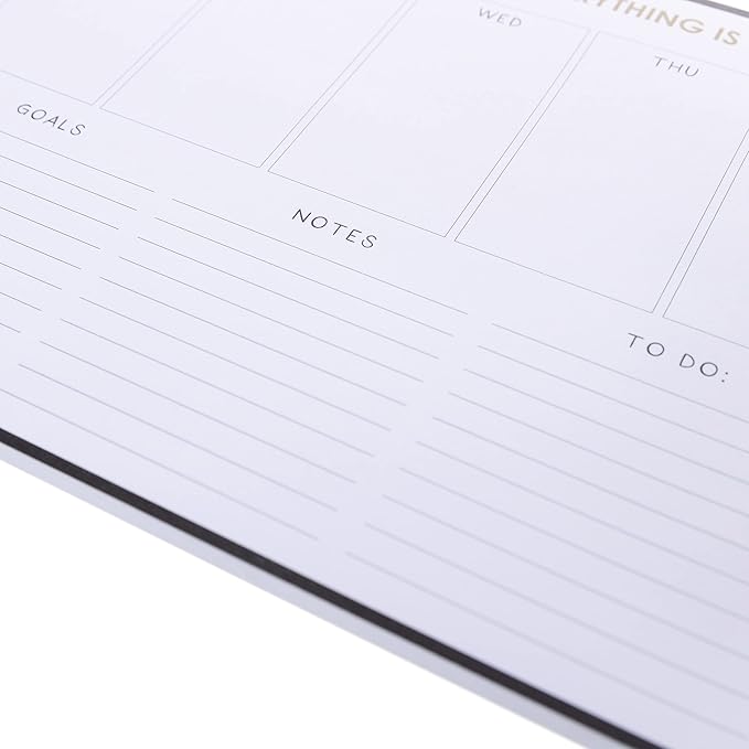 Graphique Weekly To Do Deskpad - It's Fine Design - 9.75" x 8", 80 Sheets, Themed Pages - Planner for College Students, Business Appointments, Great Gift