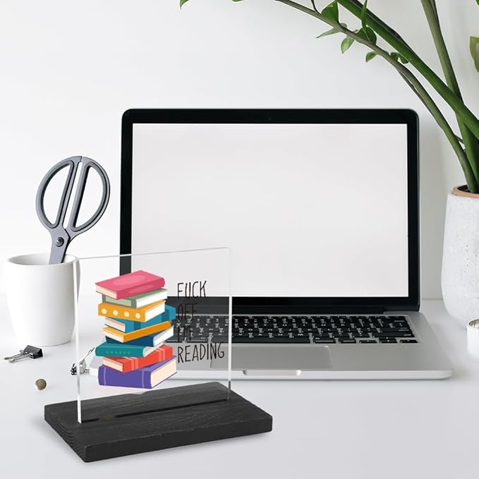 Funny Profanity Gift for Book Lover,Cute Desk Decor Gift for Book Lover, Joke Birthday Office Gift for Book Lover, Funny Reading Gift for Book Lover, Gag Reading Gift for Book Lover,WYZ2