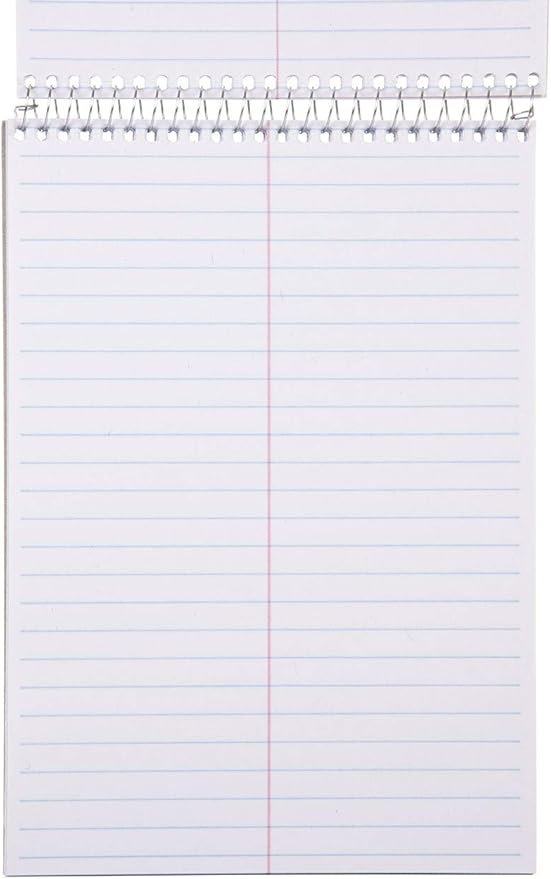 Mintra Office Steno Book - (Pastel Colors, 4 Pads/Pack, Gregg Ruled) - 6inx9in, 70 Sheets, Notebook for writing notes in school, university, college, work, office