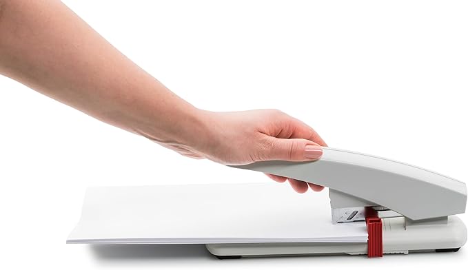 Novus B40 Heavy Duty Stapler, 100 Sheet Capacity, Anti-Jam, 2.25" Stapling Depth w/Adjustable Guide, Staple Bypass, German Engineered (023-0056)