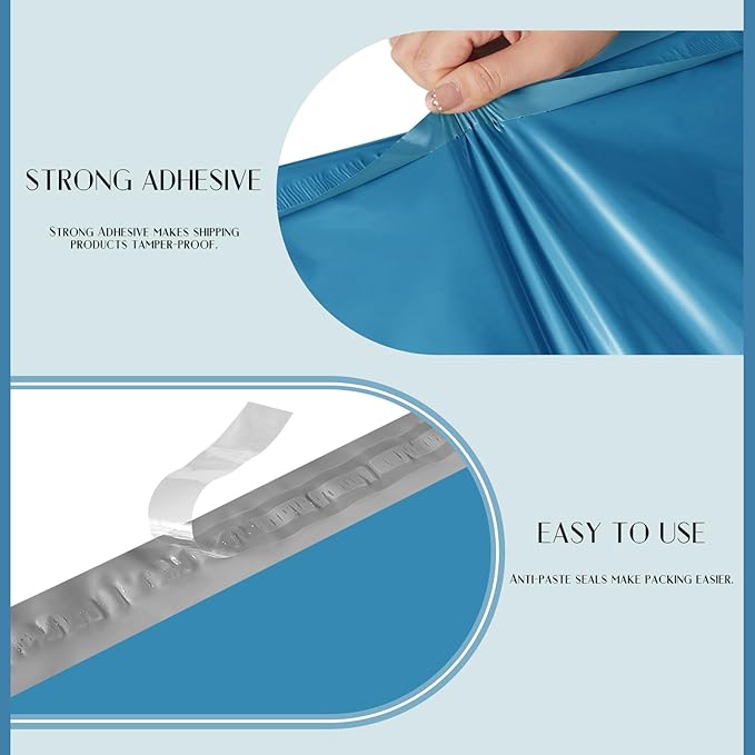 Metronic Poly Mailers 24x24 100 Pcs, Large Shipping Bags for Clothing, Strong Adhensive Shipping Envelopes for Small Business, Mailers Poly Bags, Tear-resistant Mailing Bags in Dark Blue