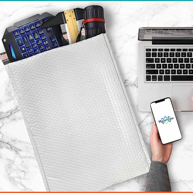 Poly Bubble Mailers (#7) 14.25 x 20 Inches Extra Large Shipping Padded Envelopes With Self Seal Tape (Usable size 14.25"x19") 50 Pack