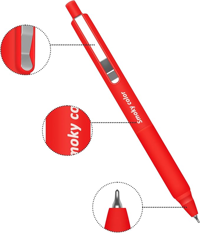 Vitoler Pens, 8 Pack Quick Dry Colored Pens 0.5mm Retractable Slient Gel Pen Gift Pen for Women Kids Journaling Writing School Office Supplies