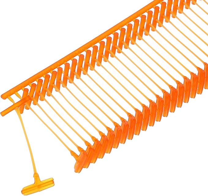 MECCANIXITY Standard Tagging Fasteners,Plastic Regular,Standard Label Gun Price Tagging Barbs for Garment Price Tag Label Tagging Barbs 15mm/0.59 Inch,Pack of 1000 Orange