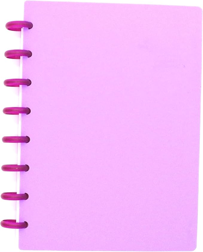 100pcs Discbound Notebook Discs DIY Planner Accessories fits for Tul,Levenger,Arc,Happy Planner,Talia(Transparent Purple,0.7inch/18mm)