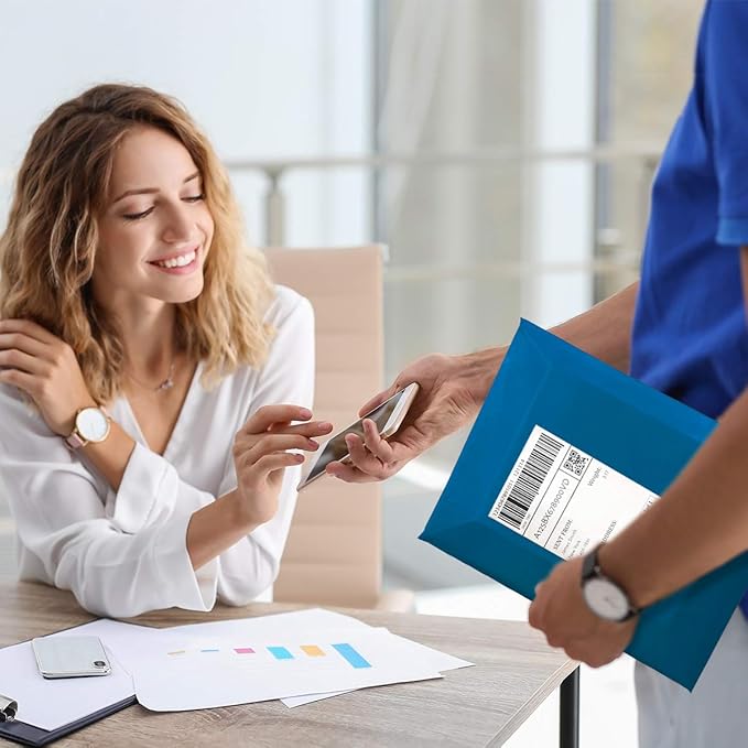 UCGOU Poly Mailers 14.5x19 Inch Navy Blue 100 Pack Large Shipping Bags #7 Strong Thick Mailing Envelopes Self Sealing Adhesive Waterproof and Tear Proof Boutique Packaging Postal for Clothing