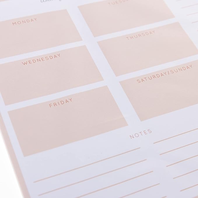 Graphique Weekly To Do Deskpad - Positivity Design - 9.75" x 8", 80 Sheets, Themed Pages - Planner for College Students, Business Appointments, Great Gift