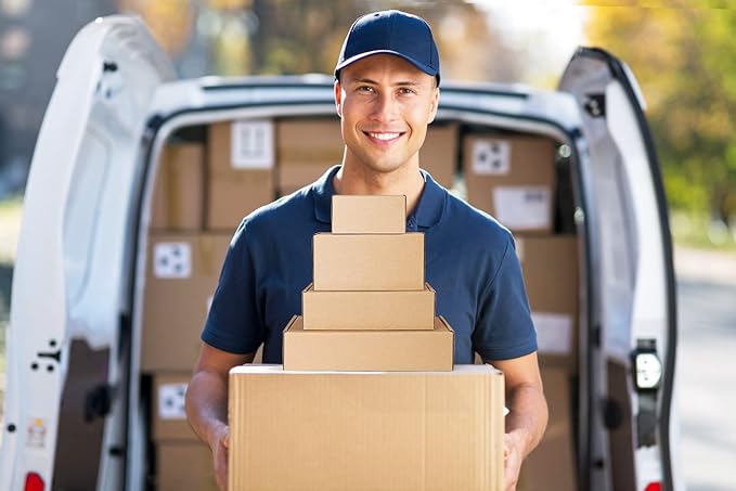 Eupako 7x5x2 Shipping Boxes Small Corrugated Cardboard Box - 25 Pack Brown Mailing Boxes for Packaging Small Business, Mailer Box