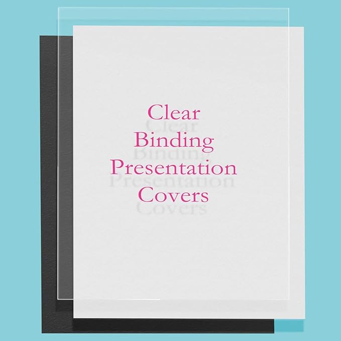 TOTiyea 100 Pack 12 Mil PVC Binding Presentation Covers, Clear Report Covers for Binding,8.5x11 Inches,Letter Size